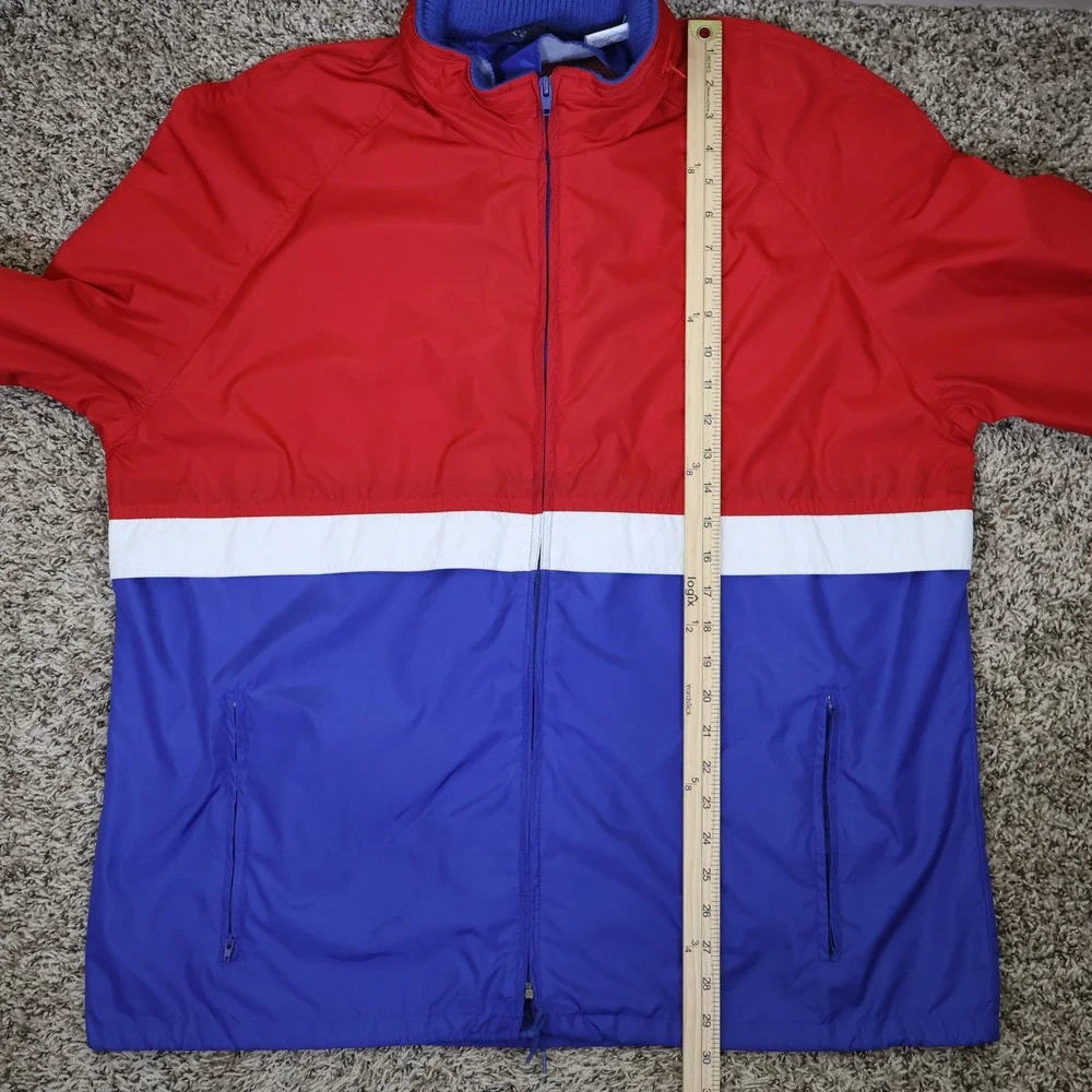 Vintage‎ 90s Woolrich Windbreaker Large Retro Colorblock Red Blue Nylon Coat